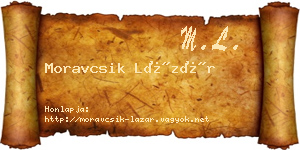 Moravcsik Lázár névjegykártya